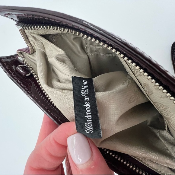 My Flat in London Leopard Wristlet Bag Patent Bow Crystal Brooch Y2K Glam - Picture 9 of 15